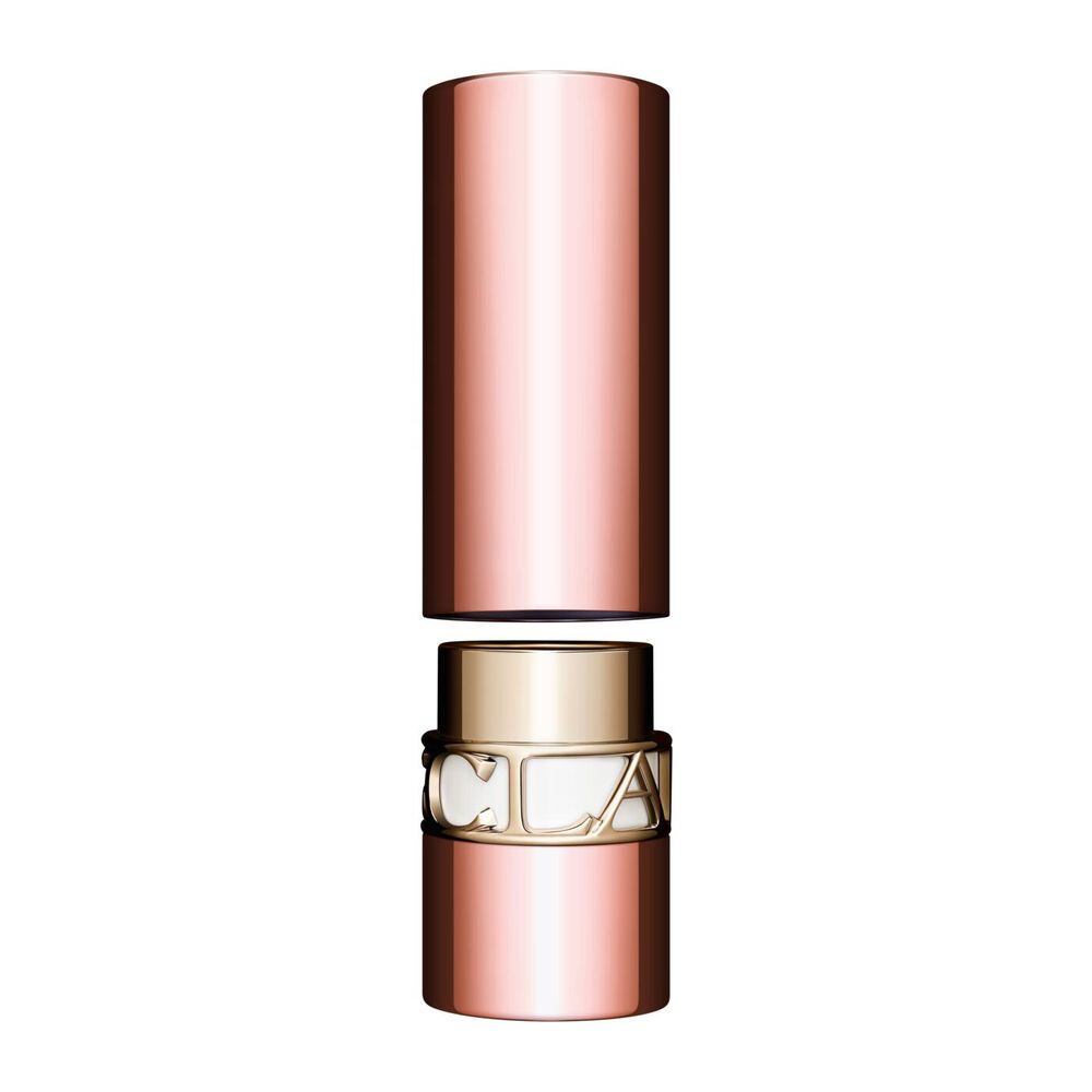  Lippenstifthülle mit Clarins Logo in Roségold als limitierte Edition ohne Lippenstift, nur Ansicht des Case